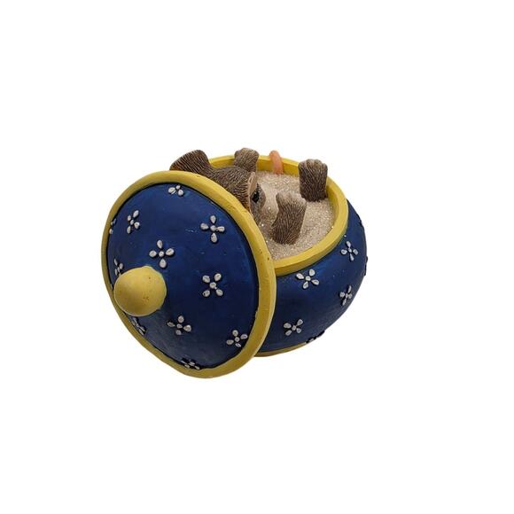 Fitz and Floyd Charming Tails "You Couldn't Be Sweeter" Mouse In Sugar Bowl - Picture 3 of 5